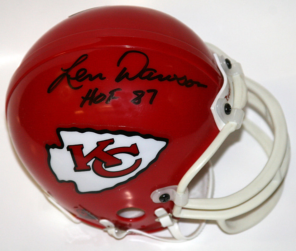 Len Dawson Autographed Chiefs Mini