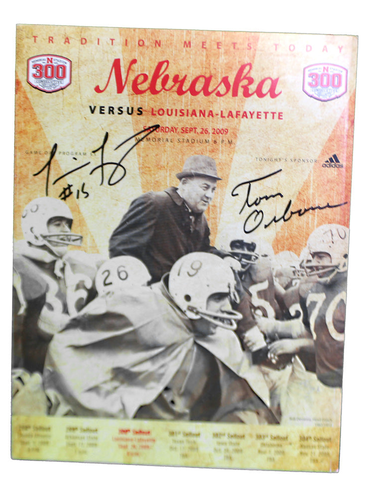Osborne N Frazier Autographed 300th Sellout Game Program