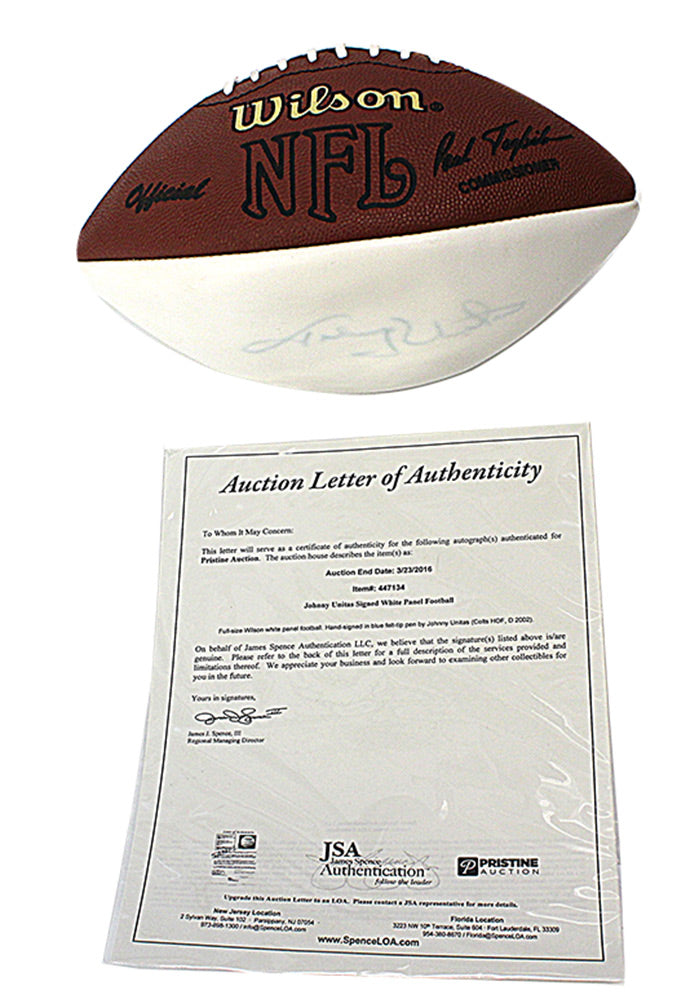 Johnny Unitas Autographed NFL Football