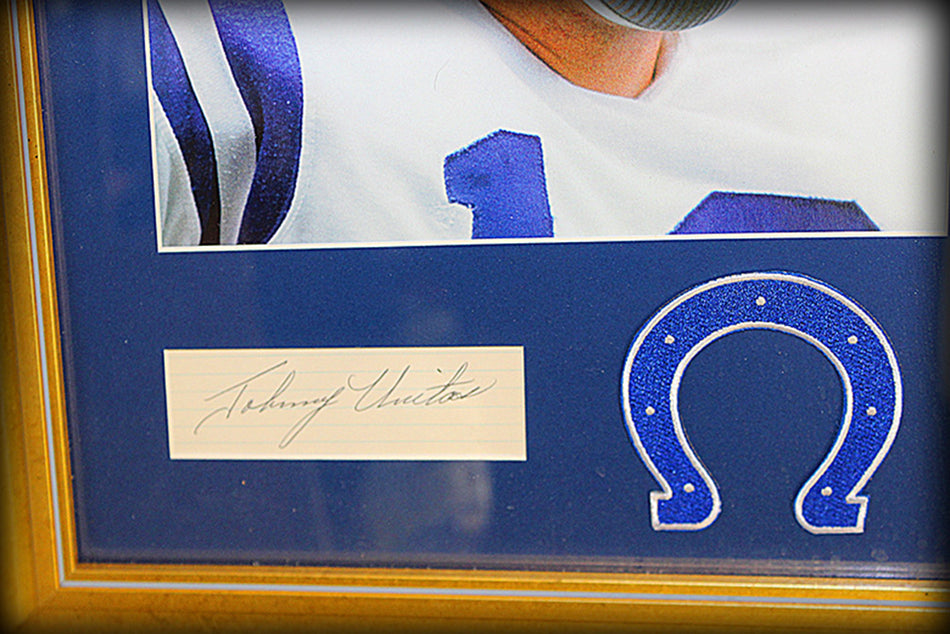 Johnny Unitas Autograph and Framed and Matted Print
