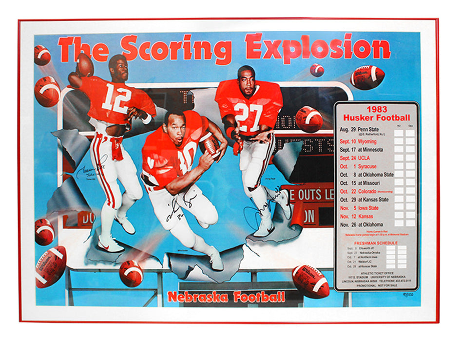 Scoring Explosion Autographed 1983 Schedule Poster