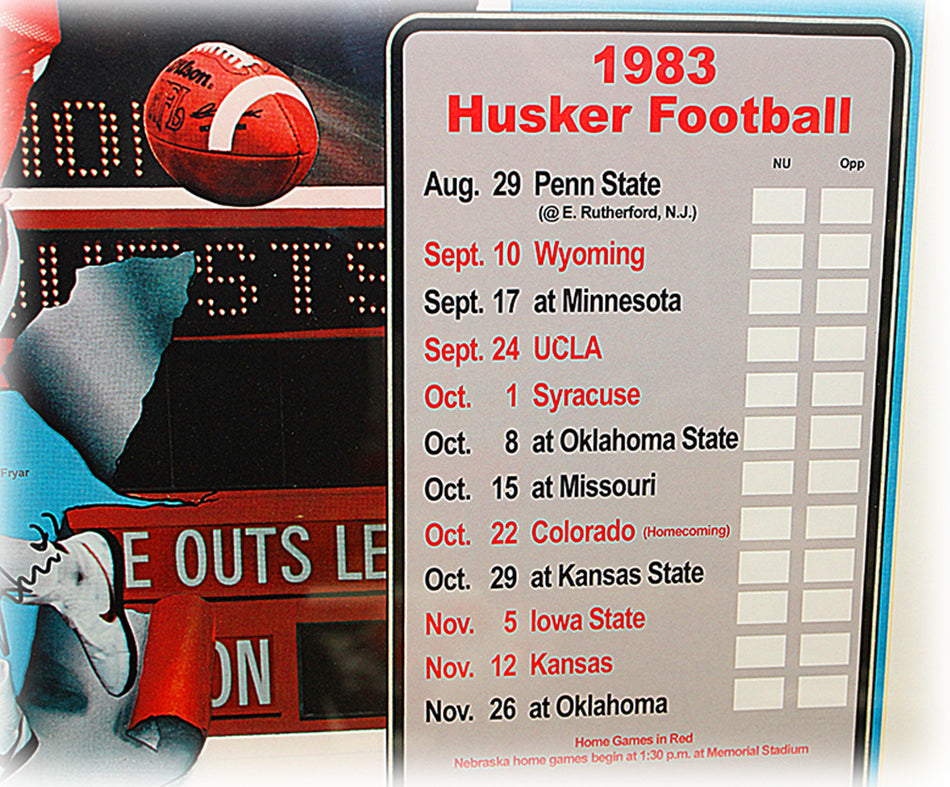 Scoring Explosion Autographed 1983 Schedule Poster