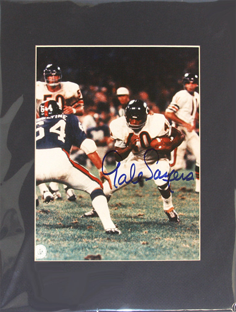 Gale Sayers Autographed Matted Print