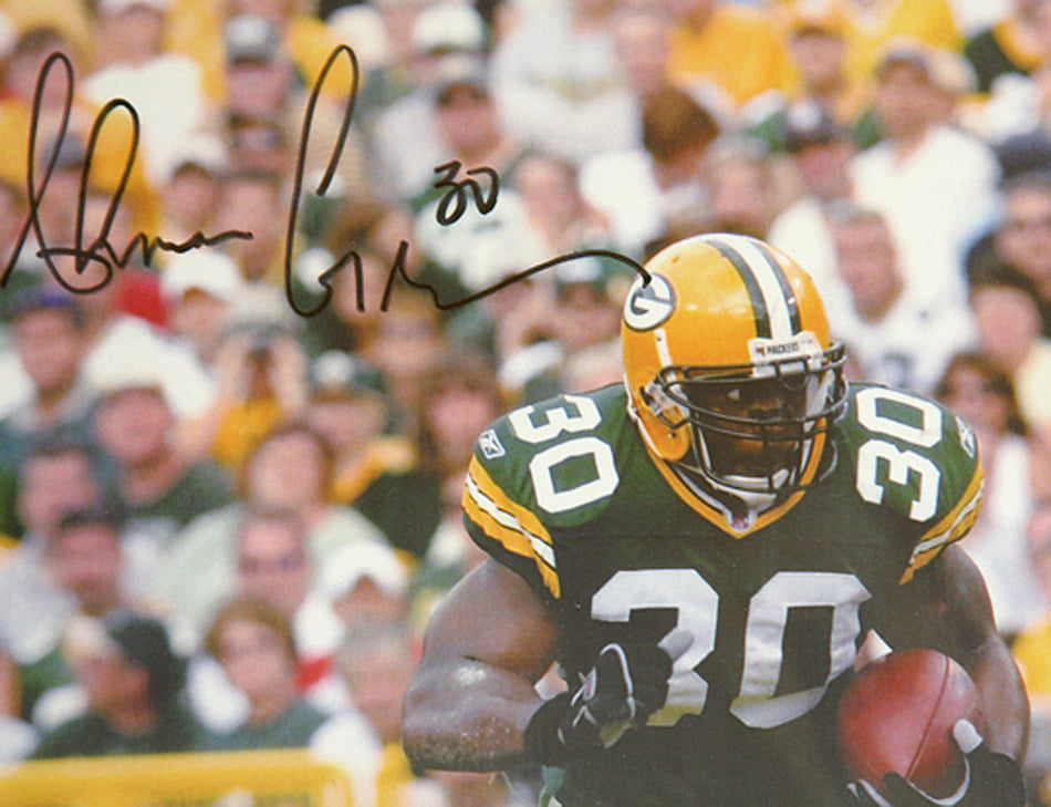 Ahman Green Signed Matted Print