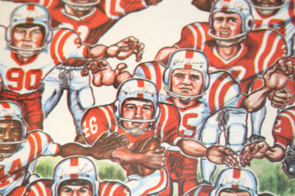 Rare 1972 Cornhuskers Caricature Placematt