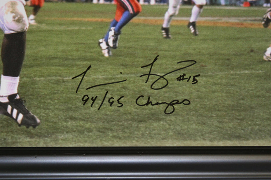 Autographed Tommie Frazier Heart of a Heisman Large Framed  Print