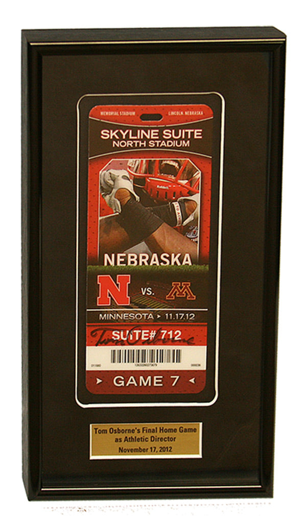 Framed and Matted Osborne Signed Final Game as AD Ticket