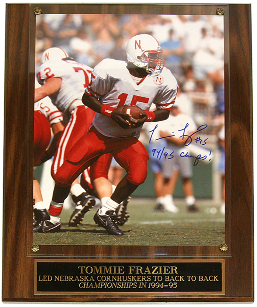Tommie Frazier Autographed Plaque