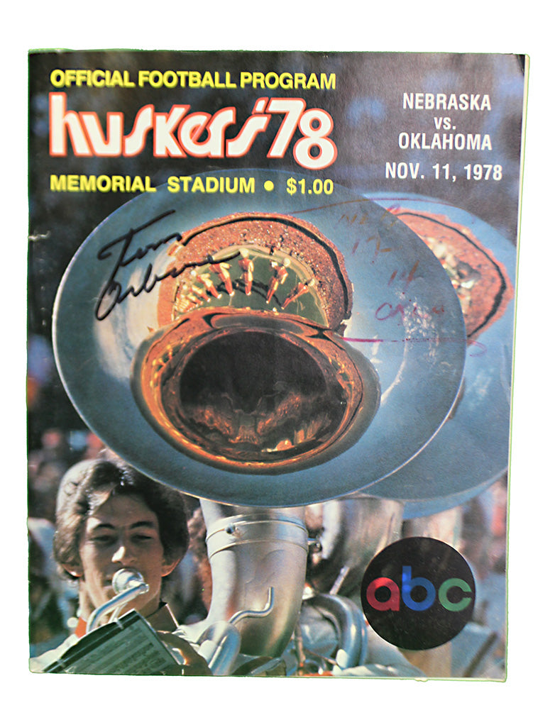 T.O. Autographed 1978 NU vs. OU Game Program