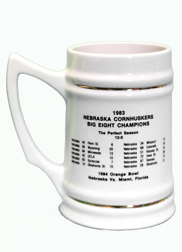 Authentic Vintage 1983 Husker Season Stein