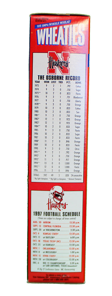 Autographed Coach Osborne Career Wheaties Box