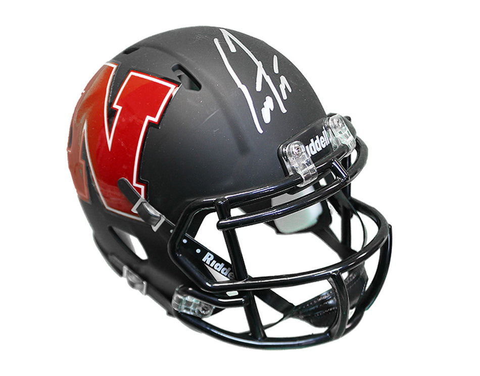 Scott Frost Autographed Huskers Riddell Black Matt Big N Mini