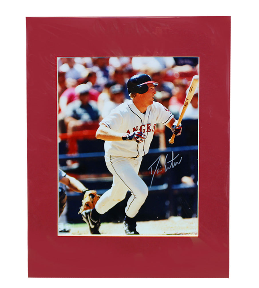 Darin Erstad Autographed Angels Action Print