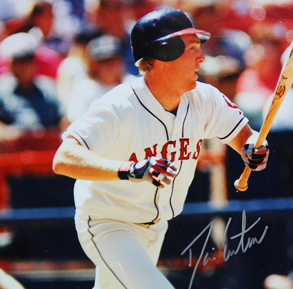 Darin Erstad Autographed Angels Action Print