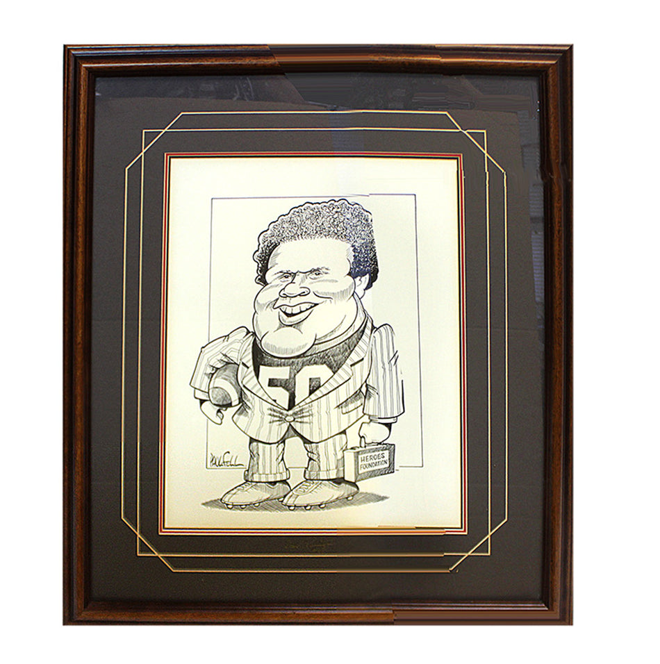 Dave Rimington Autographed Framed Illustration