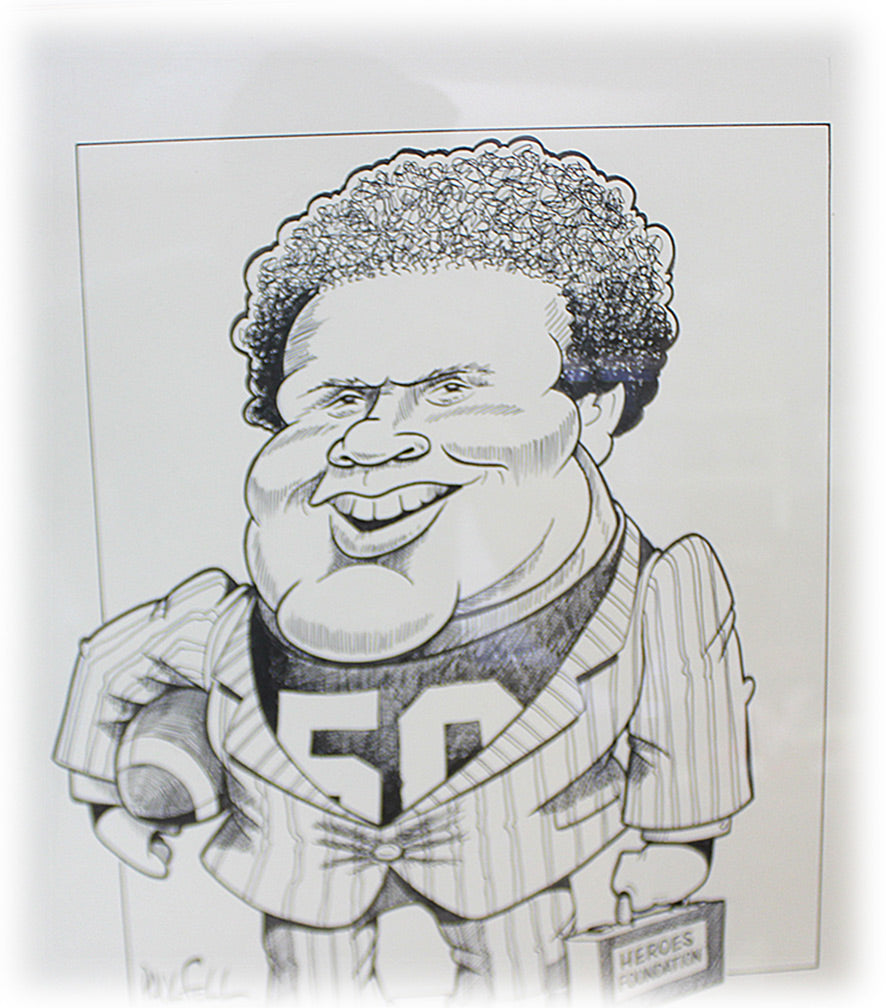 Dave Rimington Autographed Framed Illustration