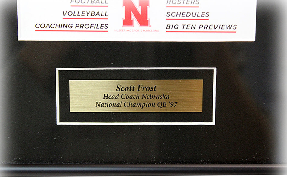 Framed Coach Frost Autographed Media Portrait Cover