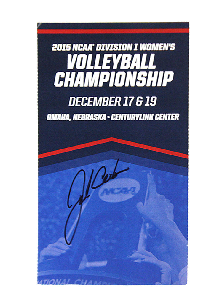 John Cook Autographed 2015 National Championship Game Ticket