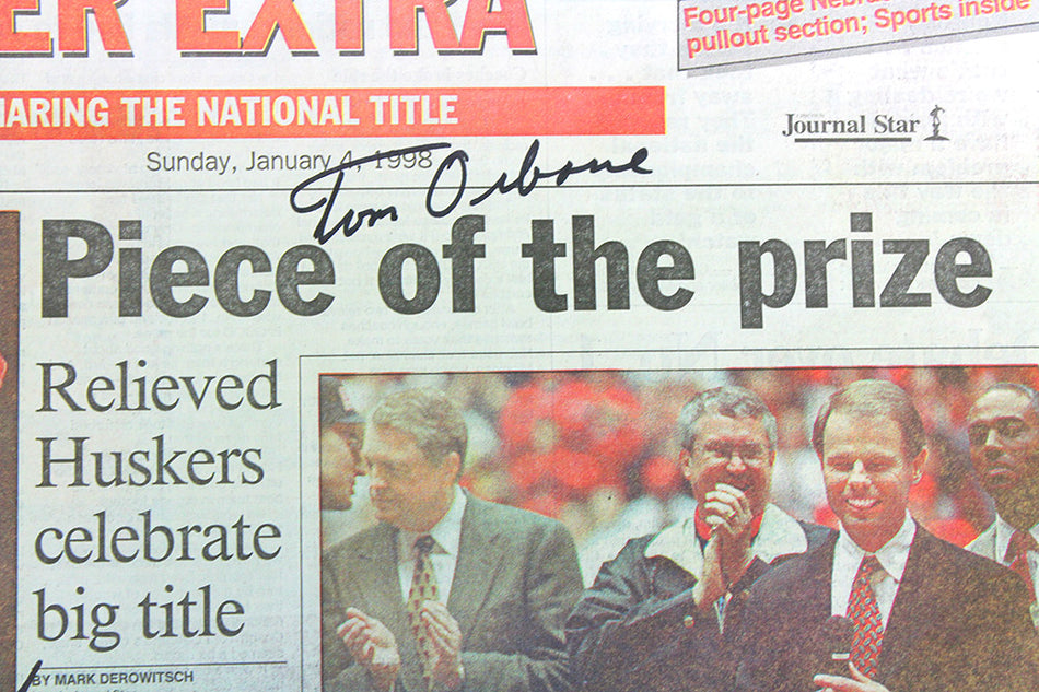 Frost N Osborne Autographed 1998 Husker Extra National Champs Section