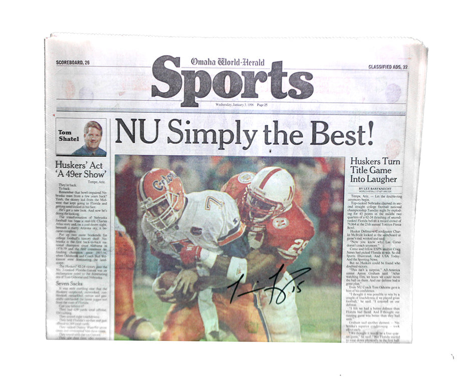 1995 National Champs OWH Frazier Autographed Sports Section