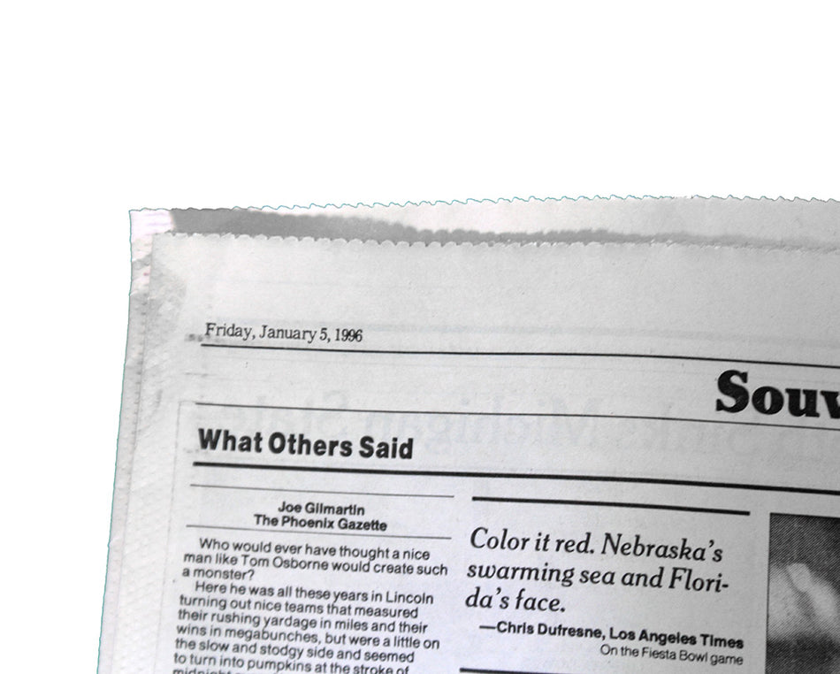 Frazier Signed 1995 Sweet Repeat OWH Commemorative Section