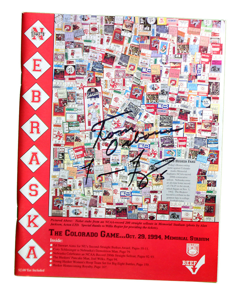 Osborne Frazier signed 1994 Colorado Game Program  - 200th Sellout