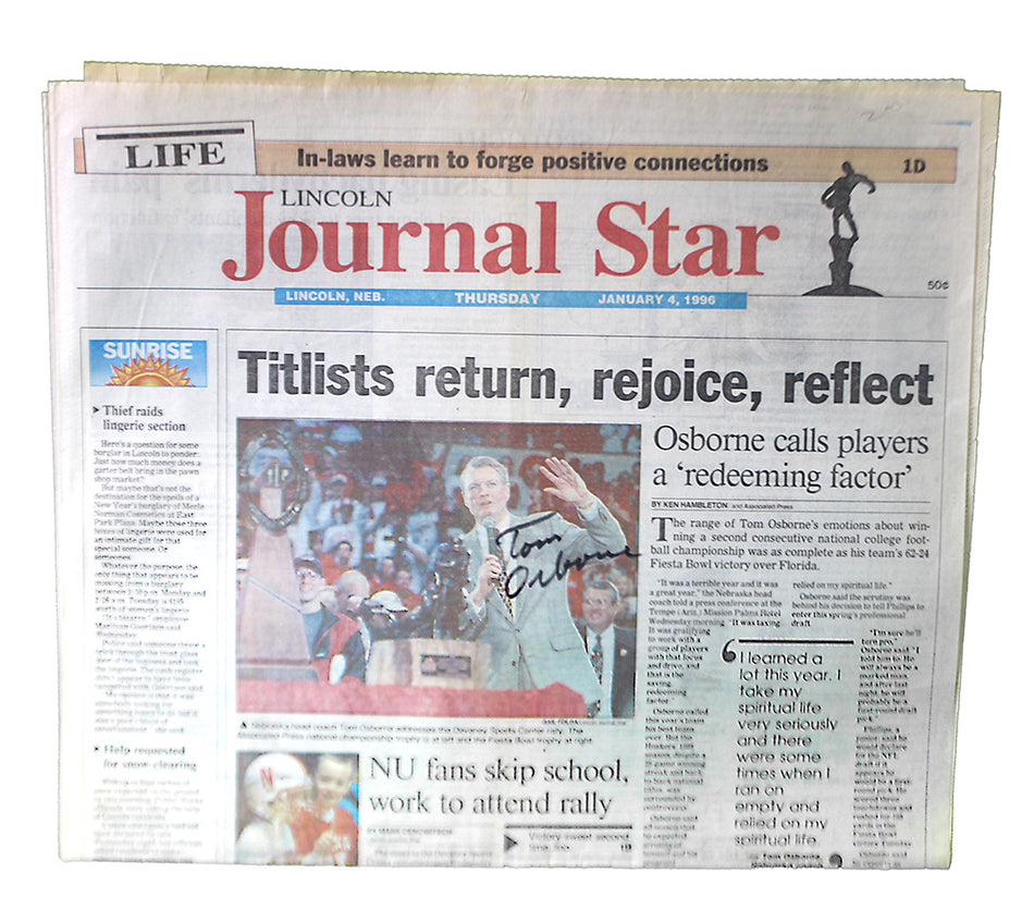 1995 Champs LJS Coach Osborne Autographed  Issue