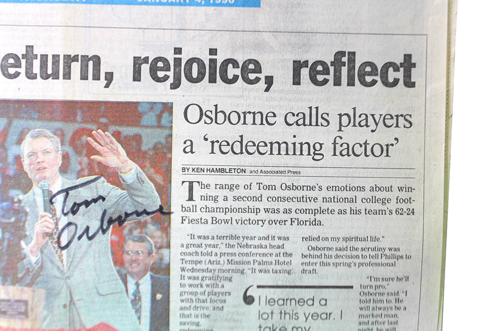 1995 Champs LJS Coach Osborne Autographed  Issue