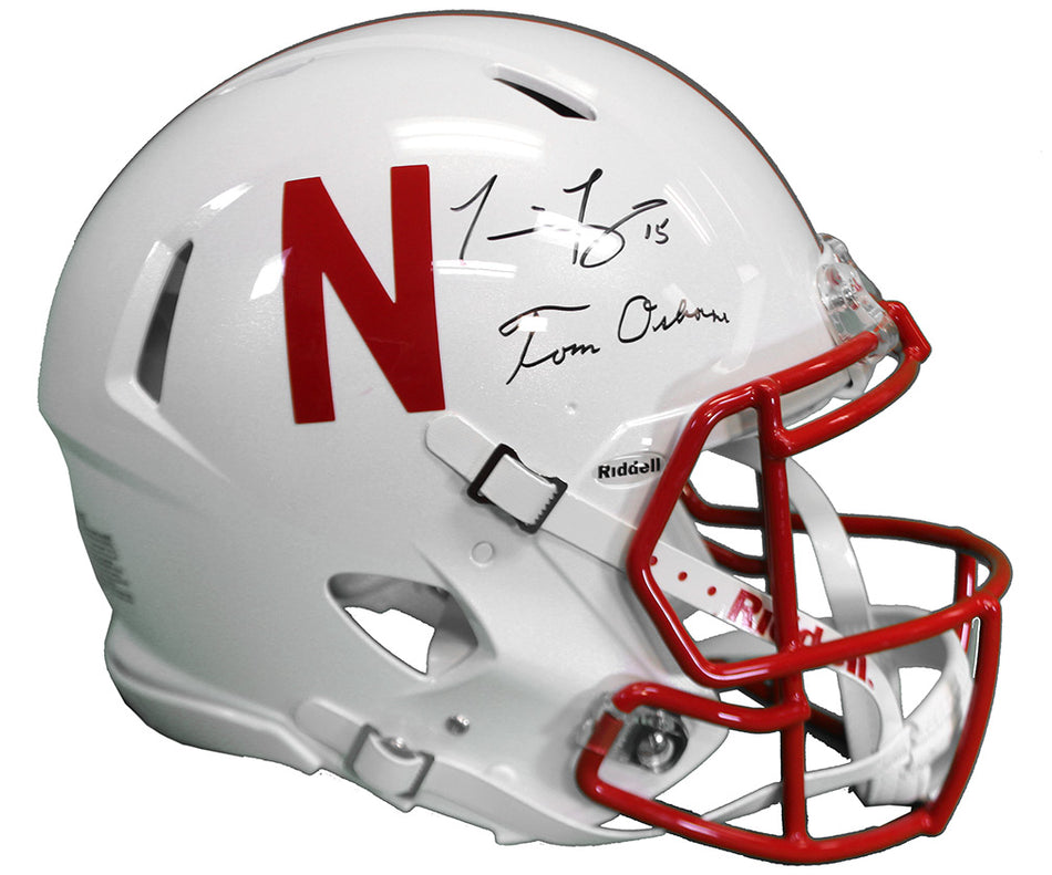 Frazier N Osborne Husker Goats Autographed Authentic Speed Helmet