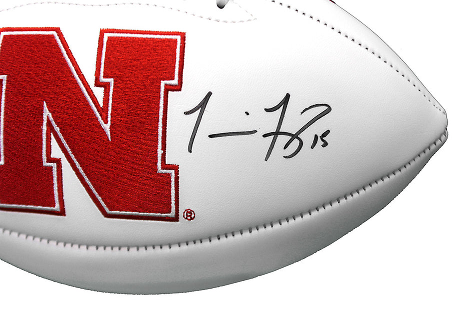 Frazier N Osborne Husker Goats Autographed Embroidered Logo Football