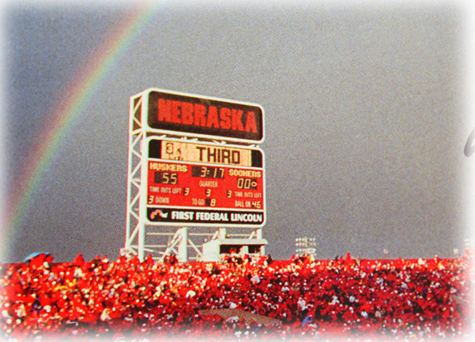 Rainbow Over Osborne Field Poster