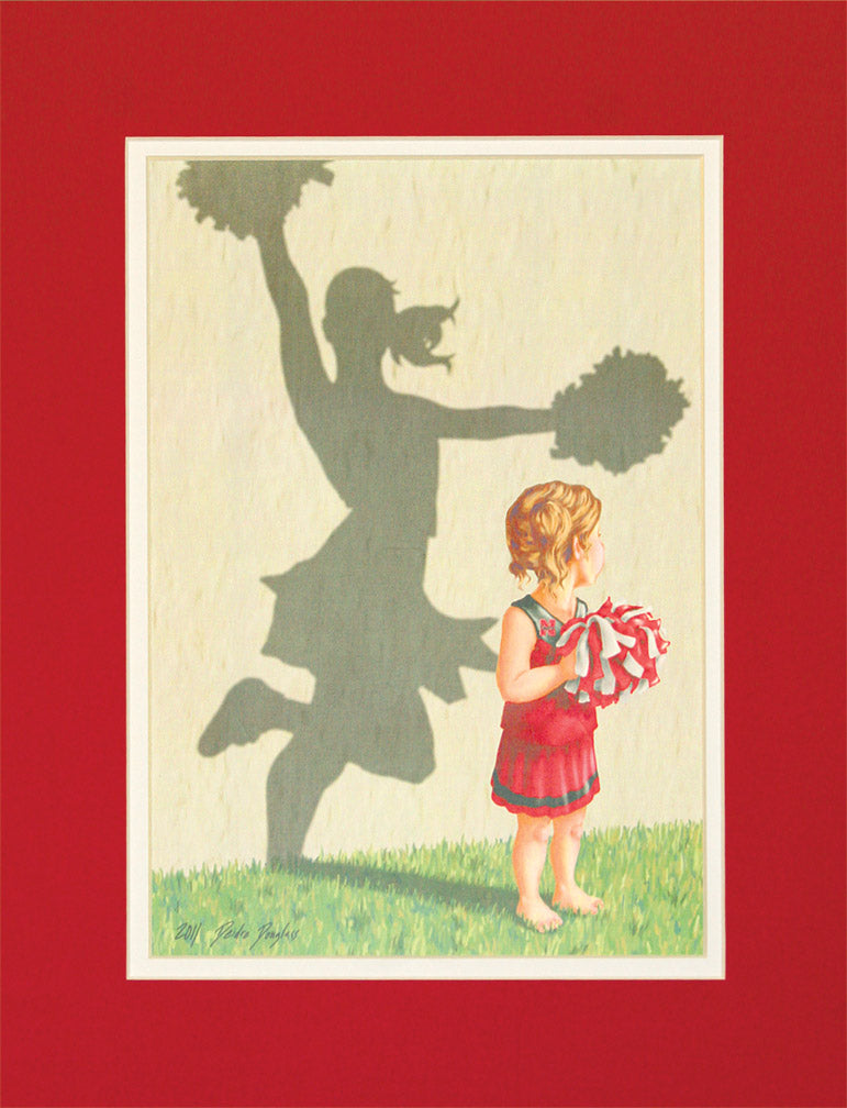 Husker Team Tots Girl Matted Print