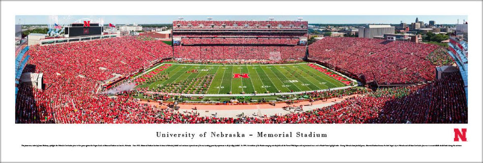 Poster Panorama at 50 Yard Line Memorial Stadium