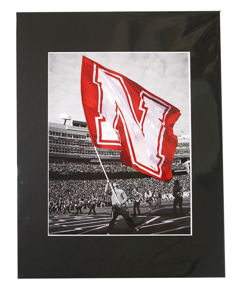 Matted Husker N Flag Print