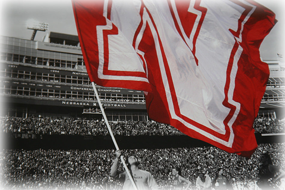 Matted Husker N Flag Print