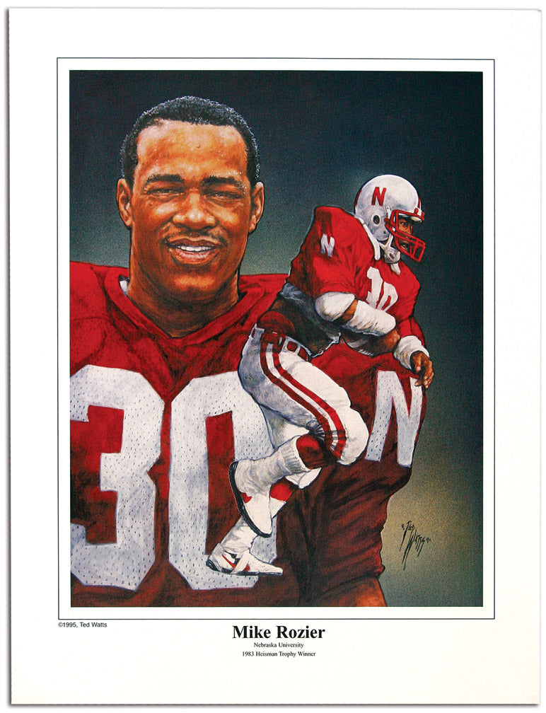 Mike Rozier Lithograph