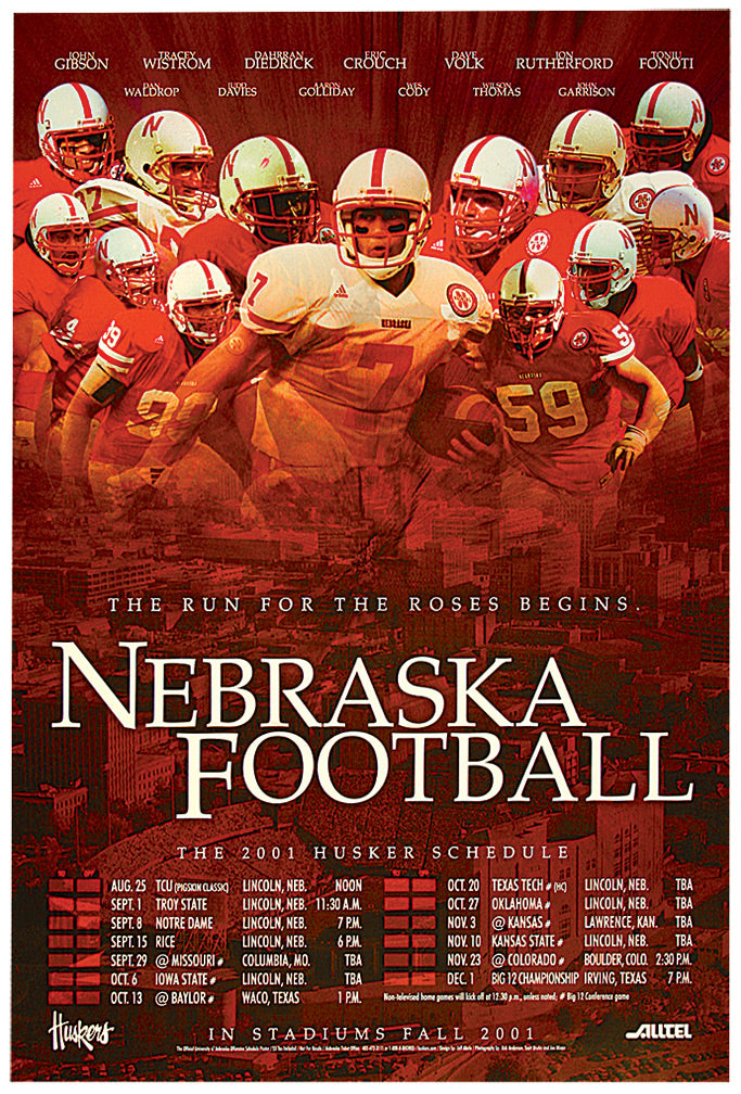 NU 2001 Offense Poster