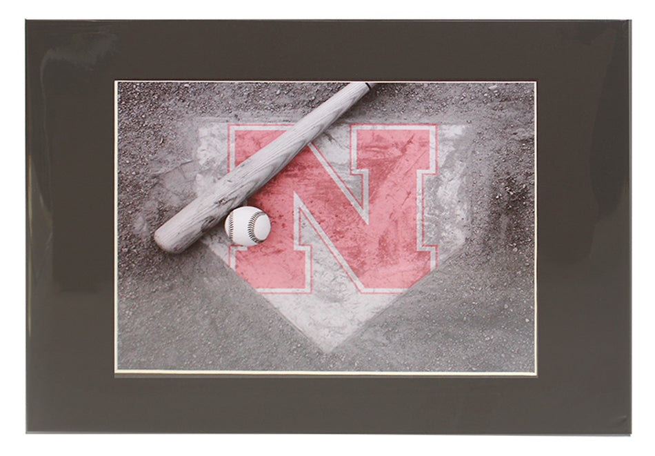 Husker Home Base Matted Print