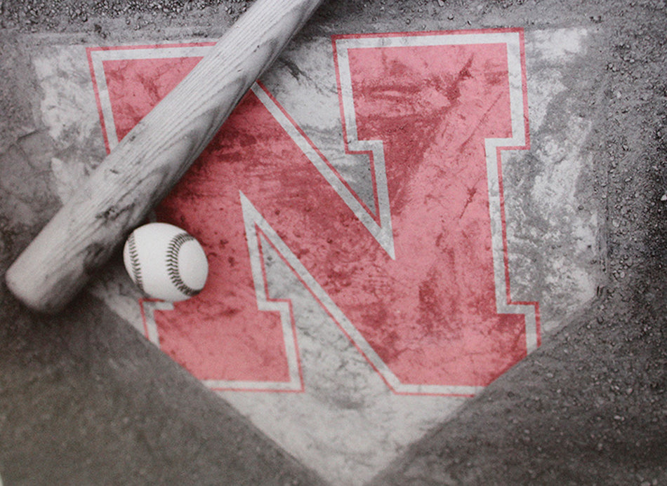 Husker Home Base Matted Print