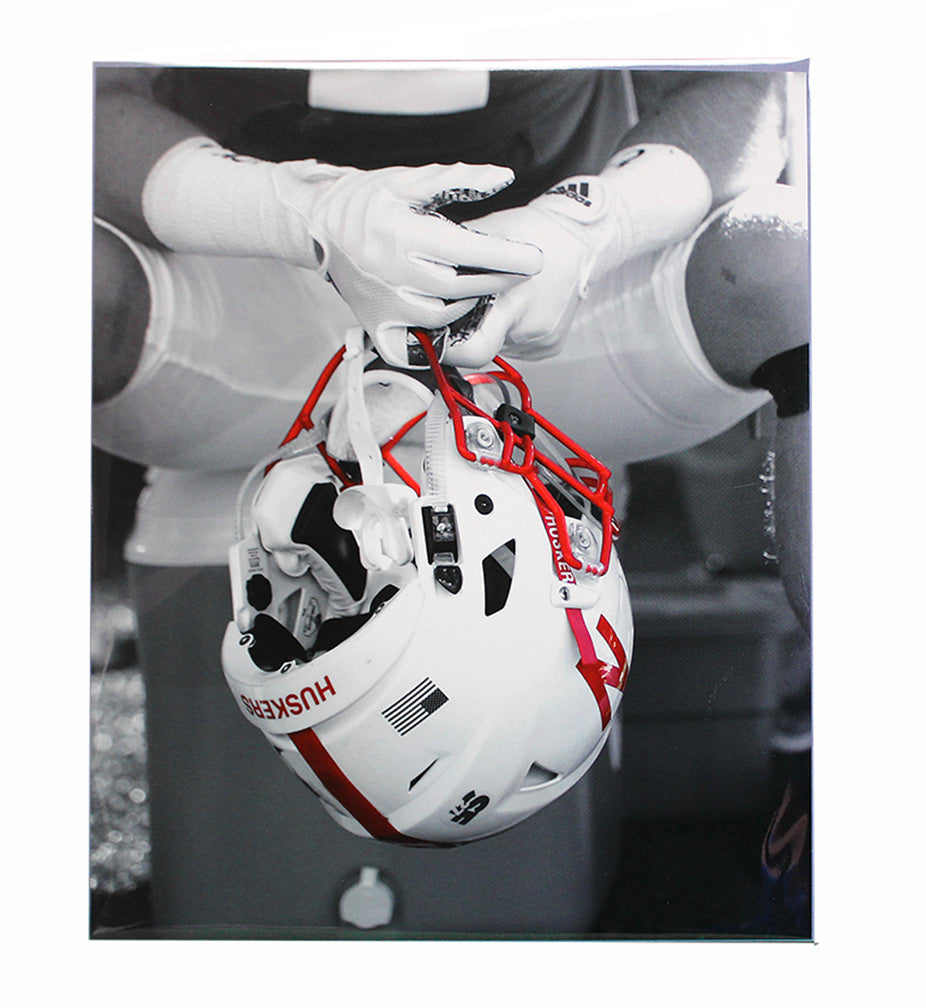 Huskers Helmet Bench Print