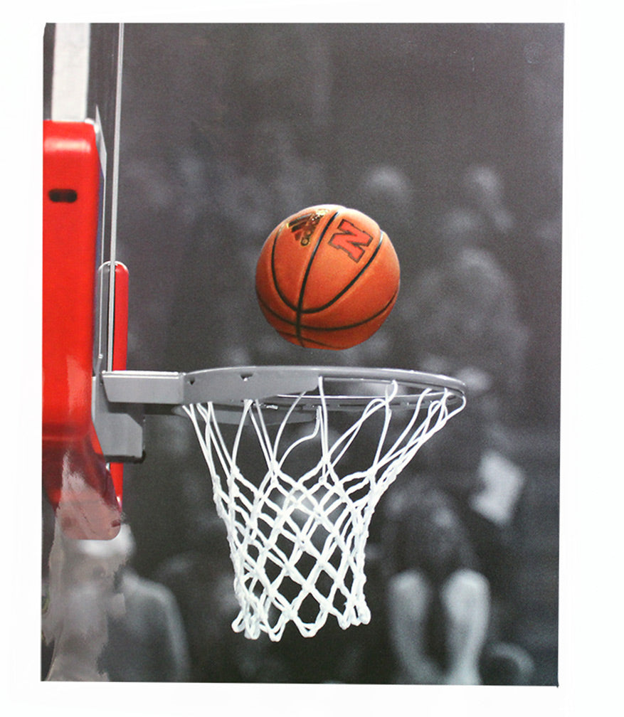 Nebraska Basketball Hoop Print