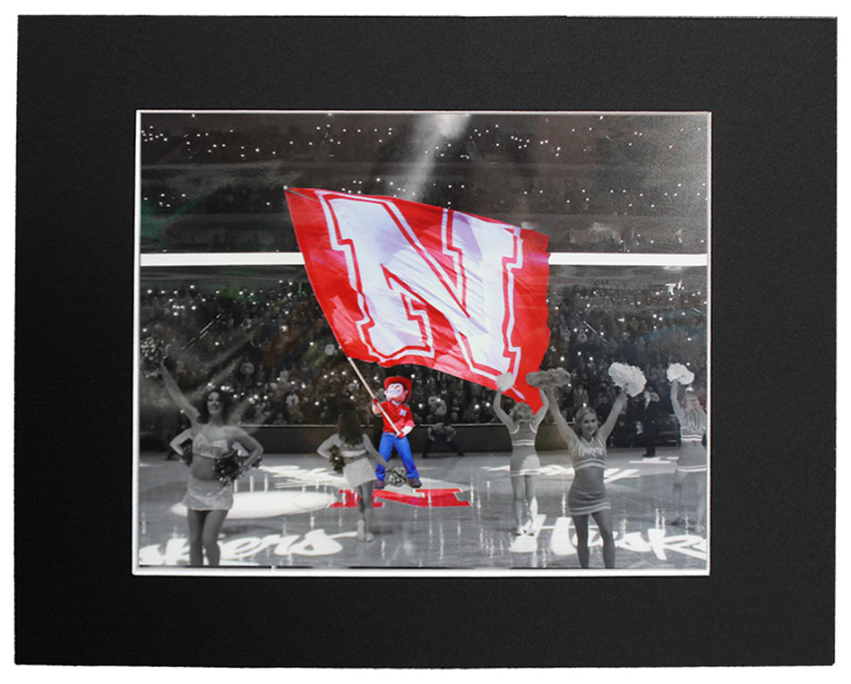 Herbie Husker Flag Matted Print