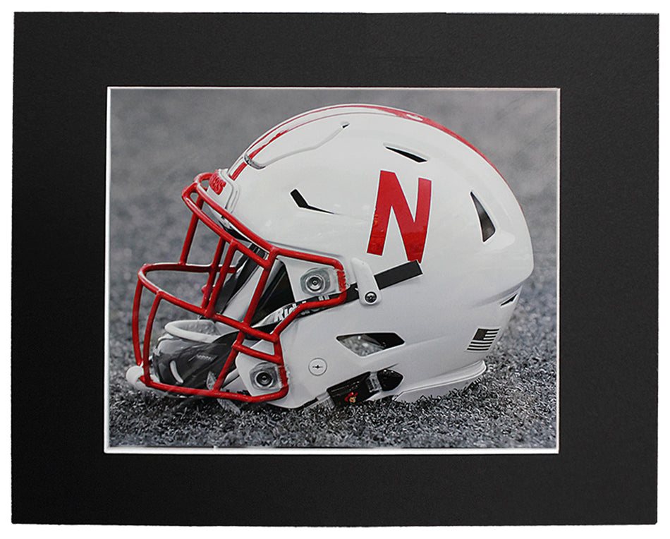 Huskers Football Helmet Matted Print
