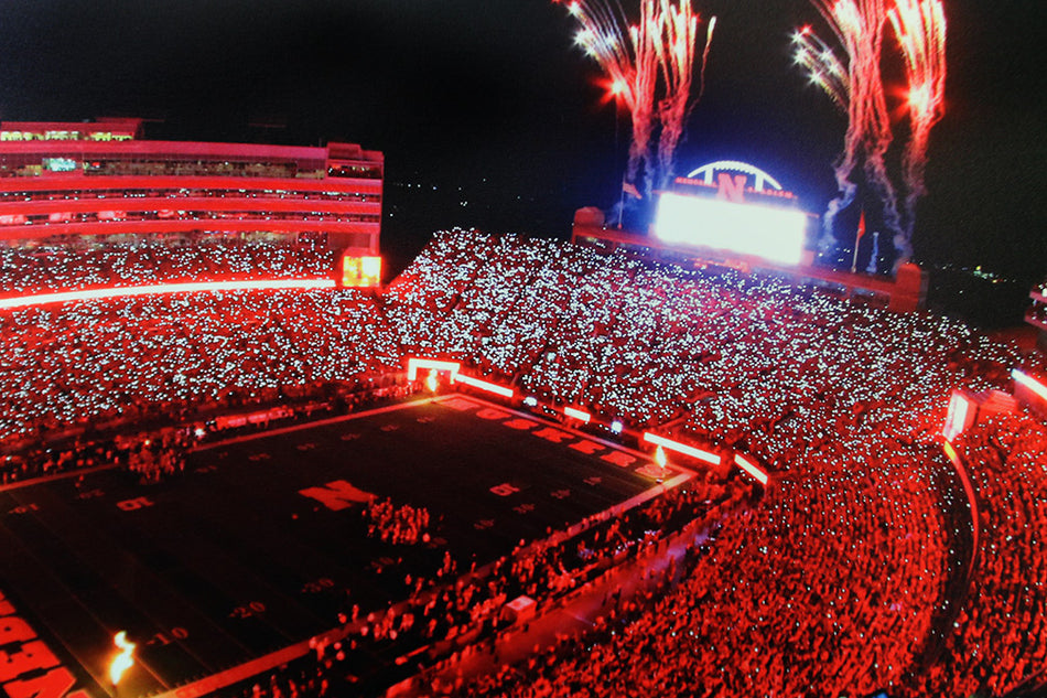 8X10 Memorial Stadium Red Out Thunderstruck Photo Buss