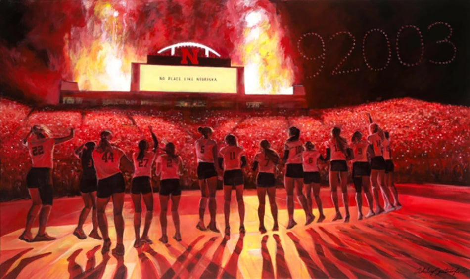 Volleyball Day In Nebraska - A World Record Print