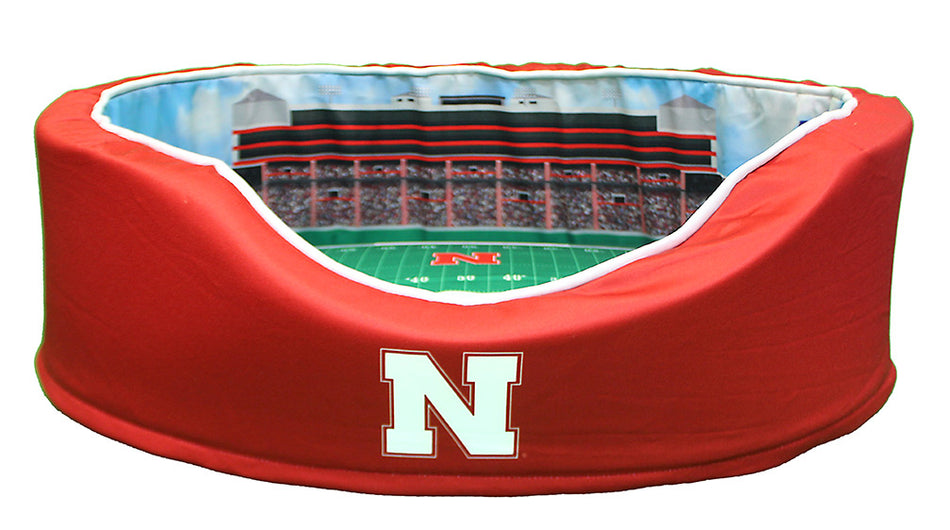 Nebraska Huskers Memorial Stadium Pet Bed - Medium