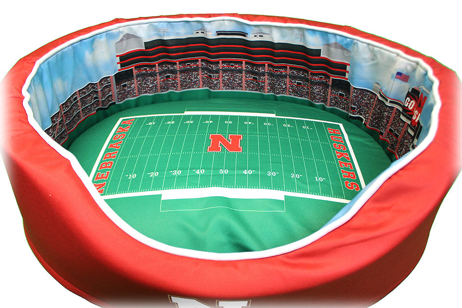 Nebraska Huskers Memorial Stadium Pet Bed - Small