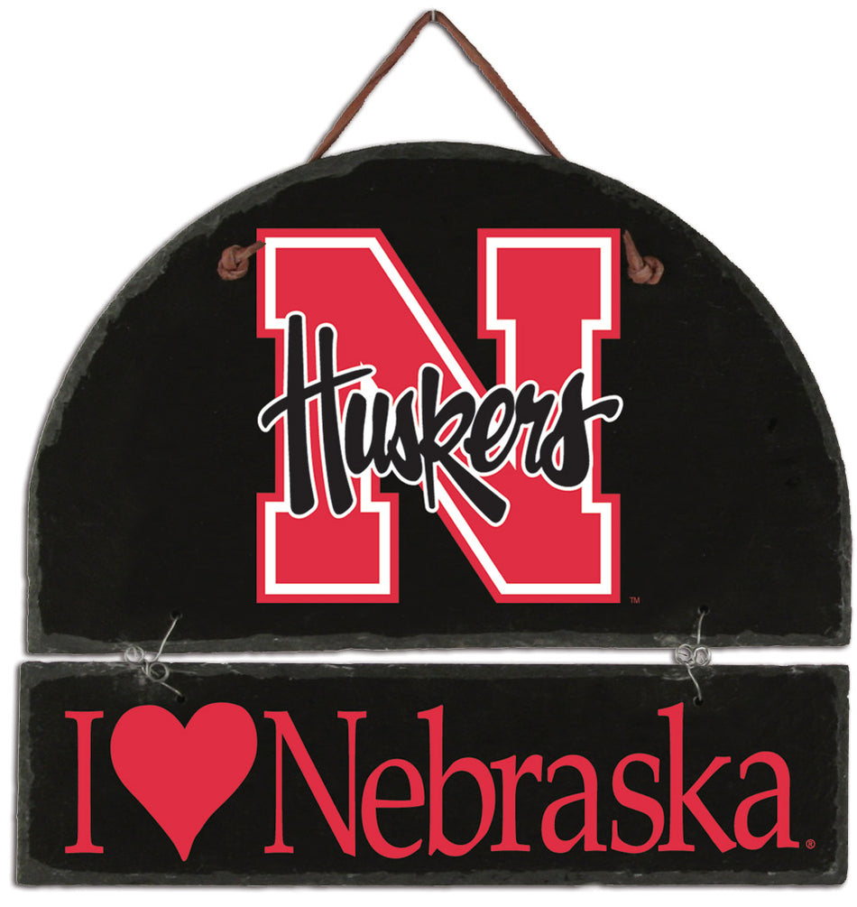 Slate I Heart Nebraska Sign
