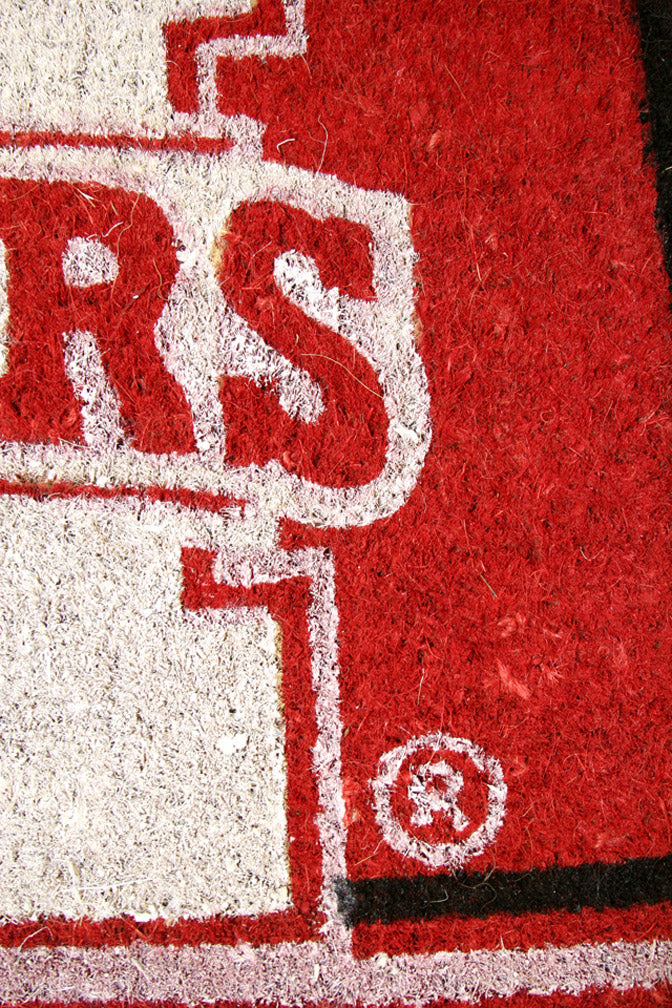 N Huskers Welcome Coir Mat