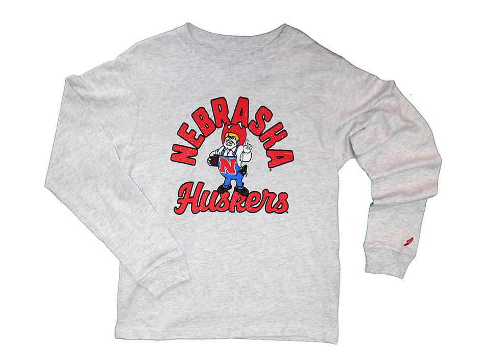 Youth Boys Herbie Nebraska Huskers LS Tumble Tee